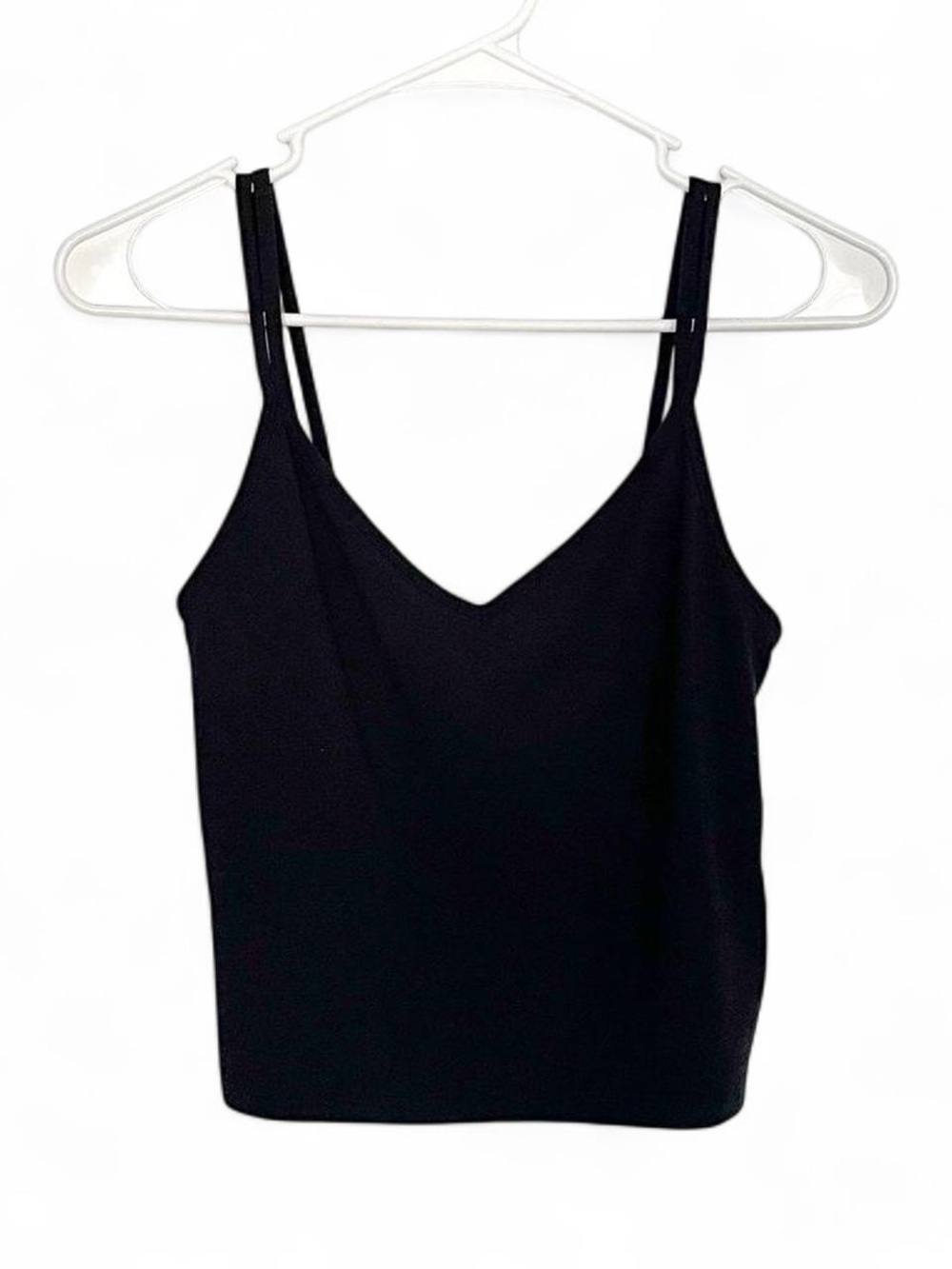 REVOLVE Black V Neck Double Strap Crop Top